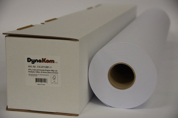 PPLJ Ink-Jet Kombi-Papier 90g sat. Rolle(n) 120m, 914mm (Kern 51mm)